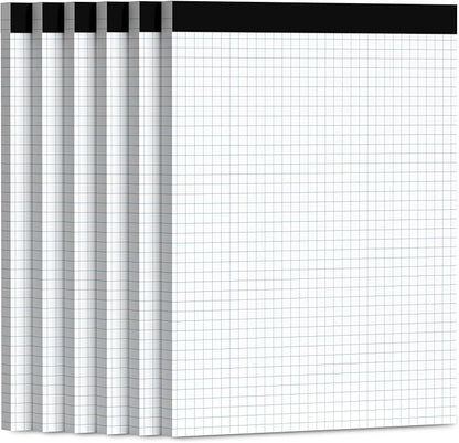 Aidunmis Graph Paper 8.5 x 11, 6 Pack, 4x4 Graph Ruled, Grid Paper 8-1/2 x 11 by Aidunmis