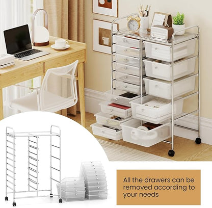 Giantex 15 Drawer Rolling Cart - Image 7