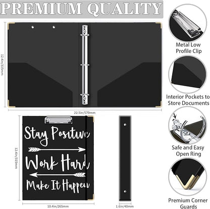 Lateefah 3 Ring Binder, 1 Inch Binder Organizer - Image 4