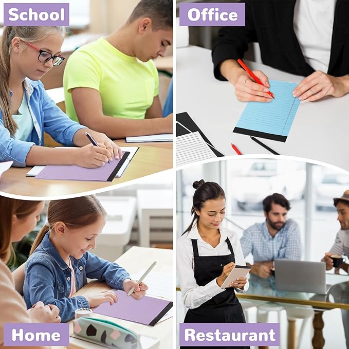 Thboxes 8 Packs Small Note Pads 5x8, Color Legal Pad 5x8 College Ruled Small - Image 6