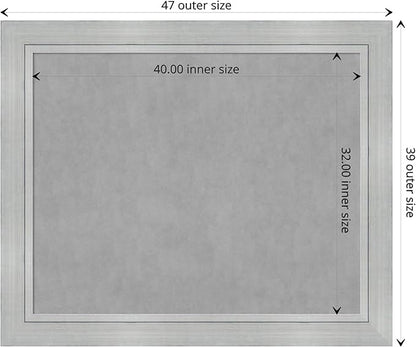 Amanti Art Silver Framed Magnetic Board 39x47 X-Large Vision Board - Image 4