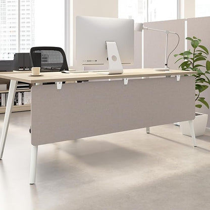 Bush Business Furniture 70W Desktop Privacy Screen in Warm Beige, Desk Mounted - Image 3