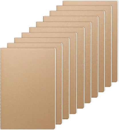 LIONSOUL Bulk A5 Journal Notebook, Kraft Cover 80 Pages Lined Paper Journal by LIONSOULDISCOUNT