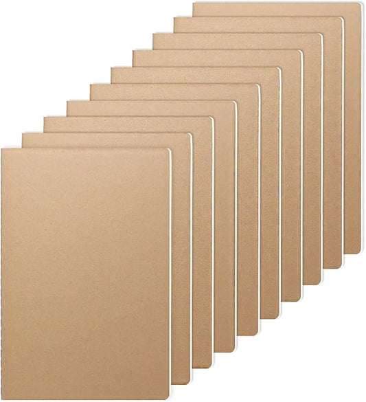 LIONSOUL Bulk A5 Journal Notebook, Kraft Cover 80 Pages Lined Paper Journal by LIONSOULDISCOUNT