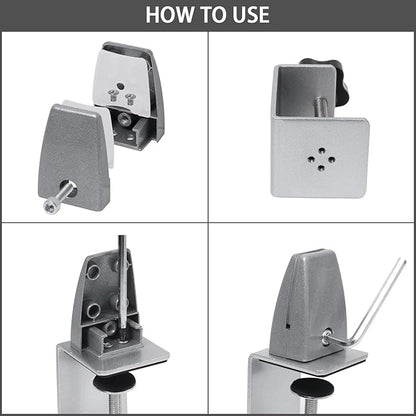 Heavy Duty Sneeze Guard Clamp For 0.1" to 1" Thick Panel, Desk Partition - Image 3