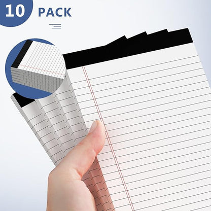 Nichela 5" x 8" Note Pads 10 Pack of Legal Pads 21lb Notepad College Ruled - Image 5