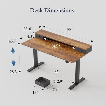 Klicelor 55 Inch Electric Standing Desk - Image 3