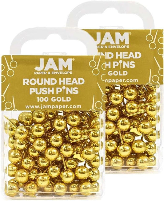 JAM PAPER Colorful Push Pins by JAMPaper