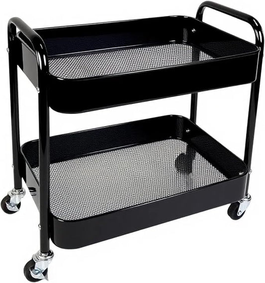 LIWNYRK 2 Tier Rolling Cart by LIWNYRK