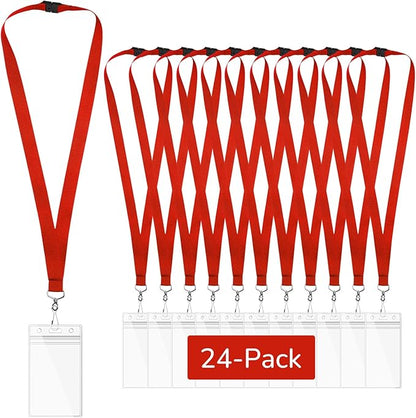 24-Pack Red Breakaway Lanyards by WEZEBEL