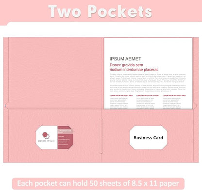 Two Pocket Folders, PANDRI 50 Pack 2 Pocket Folders, Letter Size Paper File - Image 4