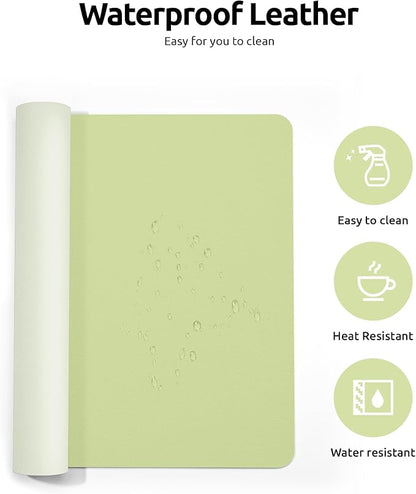 YSAGi Leather Desk Protector, Office Mat, Large Mouse Mat, Non-Slip PU Leather - Image 4