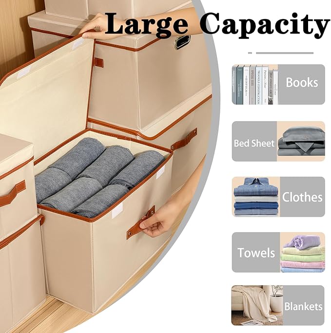 Tuza 2 Pack Large Fabric Storage Bins - Image 7