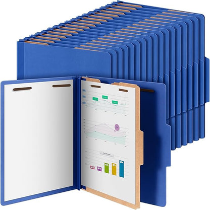 Skyygemm 60 Pcs Classification Folders Letter Size, 1 Divider Pressboard File by Skyygemm