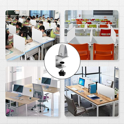 Heavy Duty Sneeze Guard Clamp For 0.1" to 1" Thick Panel, Desk Partition - Image 8