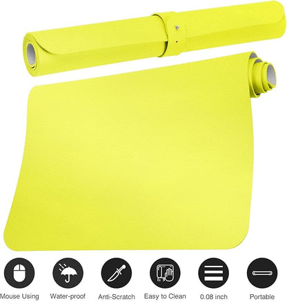 Boutilon Leather Desk Pad Protector, Non-Slip Mouse Pad, Laptop Desk Pad - Image 3