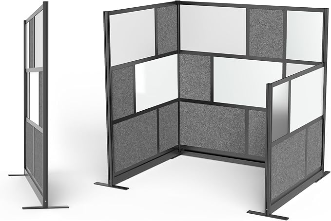 Stand Up Desk Store Workflow Wide Modular Wall | 53'' x 70'' Wall | Expandable - Image 9