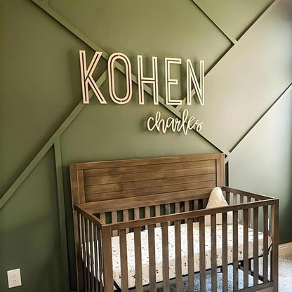 Personalized Wooden Name Sign for Nursery by Woodartis