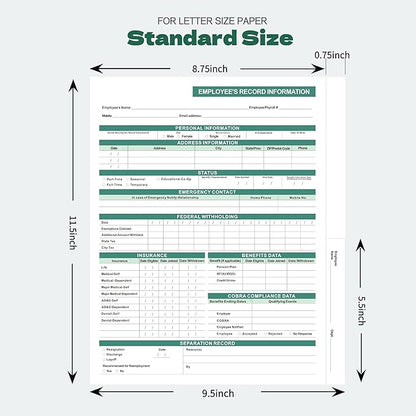 Employee File Folders with Internal Pocket, High Capacity HR Folders - Image 2