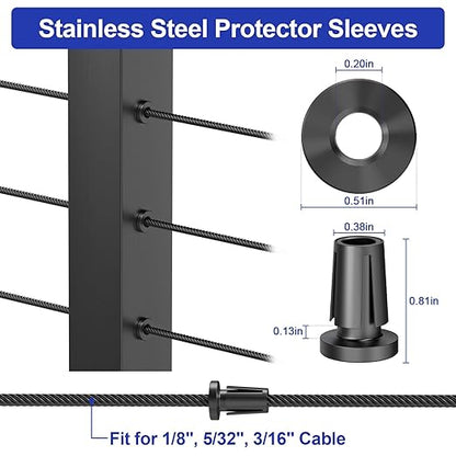 BLIKA Upgraded 20 Pack Stainless Steel Black Protector Sleeves - Image 2