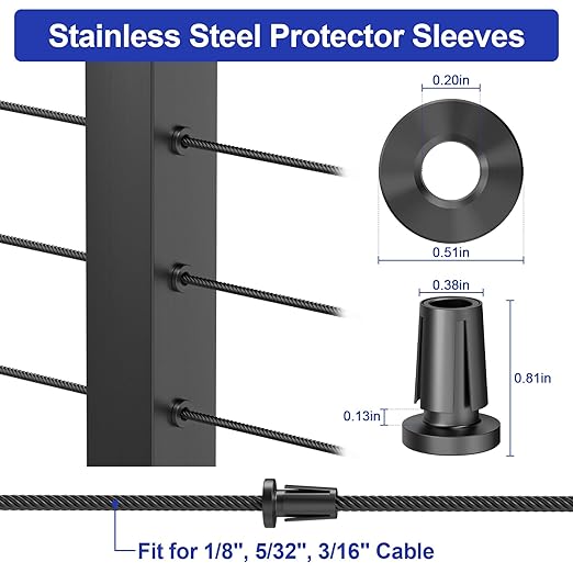 BLIKA Upgraded 100 Pack Stainless Steel Black Protector Sleeves - Image 2