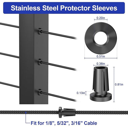 BLIKA Upgraded 40 Pack Stainless Steel Black Protector Sleeves - Image 2