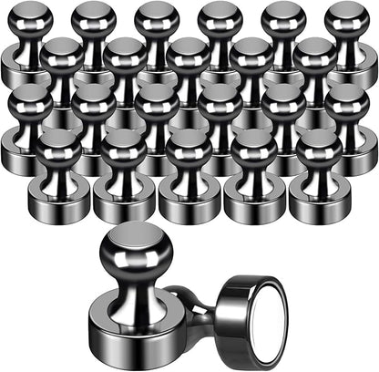 GOOLADA Pack of 56 Black Magnetic Push Pins, Fridge Magnets by GOOLADA
