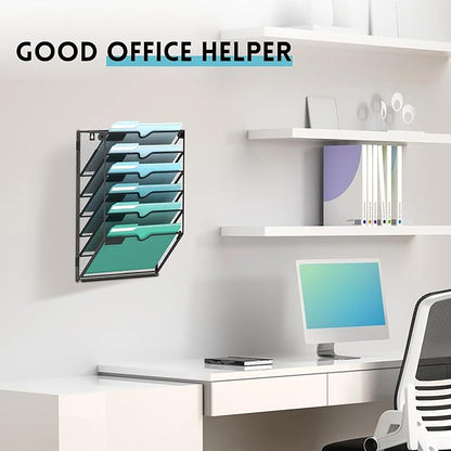 SUPEASY 6-Tier Wall File Organizer, Hanging Wall Files - Image 5