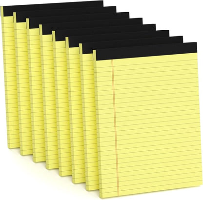 Aidunmis 8 Pack Yellow Legal Pads 8.5 x 11 Wide Ruled Note Pads 8.5x11 Lined by Aidunmis