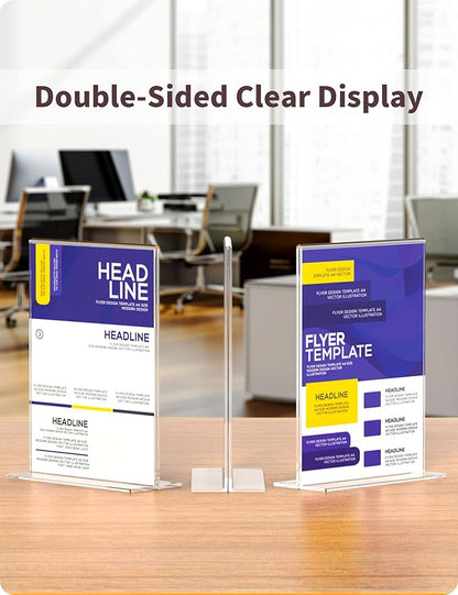 NIUBEE 12 Pack Acrylic Sign Holder 8.5 x 11 - Image 4