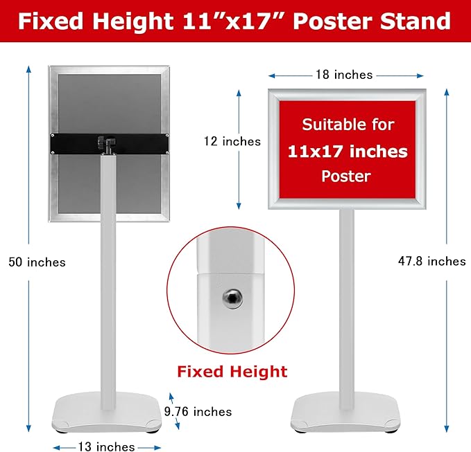 VAIIGO Heavy Duty Standing Sign Holder 11x17 Inch - Image 3