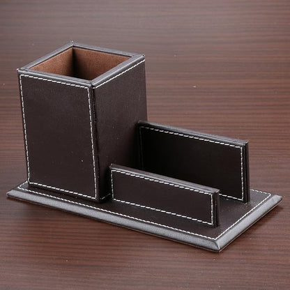 KINGFOM PU Leather Desk Organizer and Accessories, Pencil Holder - Image 3