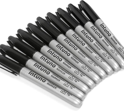 INTUNO Permanent Markers, Fine tip, Oil-Based Permanent Markers, Waterproof and - Image 5