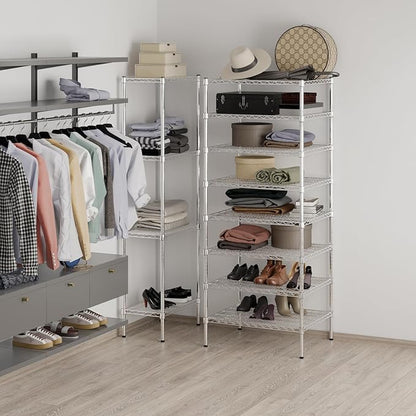 Regal Altair 24" Deep x 30" Wide x 74" Height Wire Shelving Kit | 8-Tier | NSF - Image 5