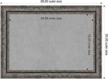 Amanti Art Black Framed Magnetic Board 20x28 Medium Vision Board - Image 2