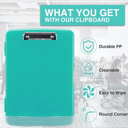 Sooez Clipboard with Storage, High Capacity Nursing Clip Board 8.5 x 11 with - Image 4
