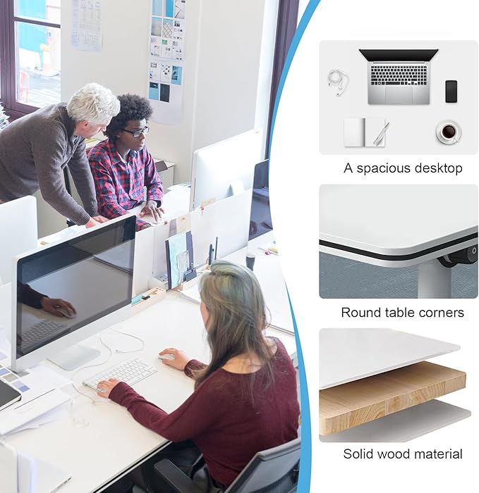 JEHUJD Conference Table, 55.1''Folding Conference Room Table - Image 6