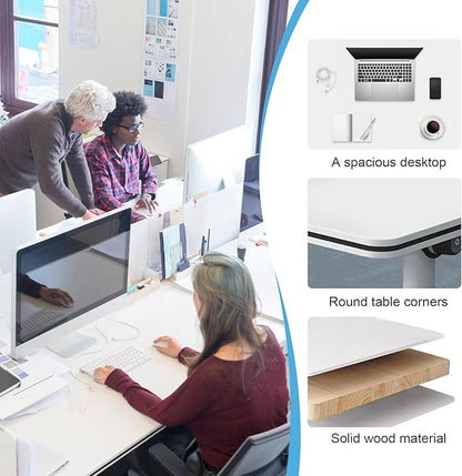 JEHUJD Conference Table, 55.1''Folding Conference Room Table - Image 7