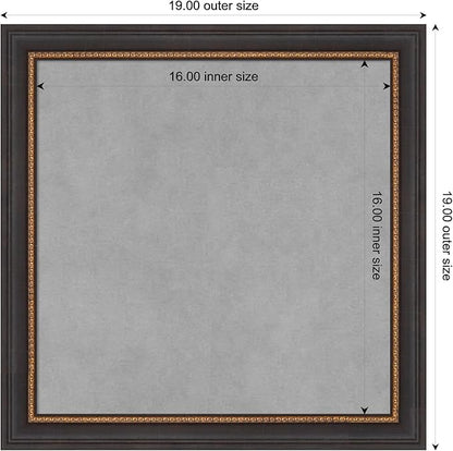 Amanti Art Black Framed Magnetic Board 19x19 Small Vision Board - Image 3