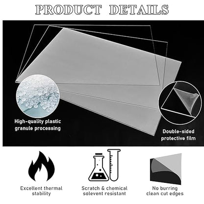Roowest 1 Pcs 24 x 36 Inch, 1/2 Inch Thick Clear Acrylic Sheets Transparent - Image 3