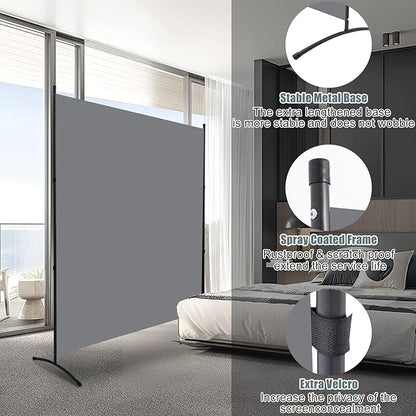 Room Divider Single Panel Privacy Screen, Thickened Fabric 6FT Room Divider - Image 2