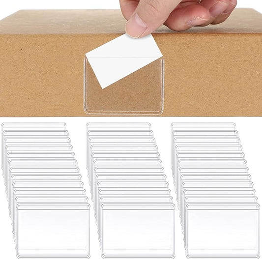 Jeyiour 100 Pcs Label Holders Adhesive Nameplate Pockets Storage Bin Labels by Jeyiour
