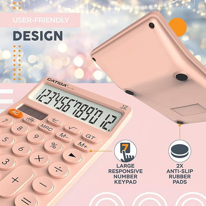 CATIGA 12 Digit Desktop Calculator Basic Desk Calculator - Image 6