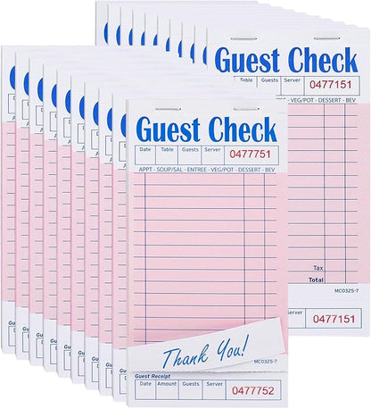 Methdic Guest Checks Pink Server Note Pads 1000 Orders Waitress Notepad - Image 8