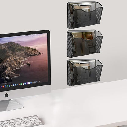 Gawerk 6 Pack Wall File Organizer, Mesh Hanging Metal Vertical Wall Mounted - Image 4