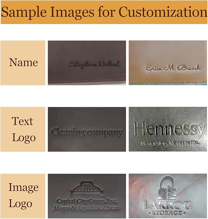 Geslun Personalized Vegan Leather 3 Ring Binder, Custom 8.5 x 11 Letter Size - Image 3