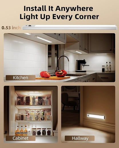 EZVALO 5 Pack Under Cabinet Lighting, 4000mAh Rechargeable Motion Sensor Light - Image 9