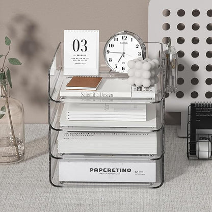 FANXIYQ 4-Tier Acrylic Paper Tray Organizer - Image 4