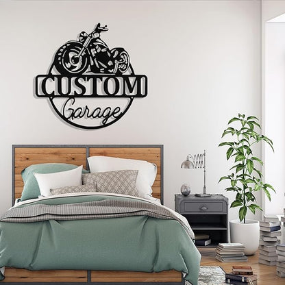 Custom Motorcycle Metal Signs Personalized Biker Name Sign Custom Garage Decor - Image 8