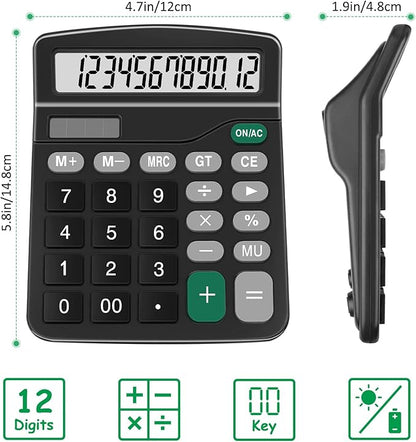 Calculators, Splaks 2 Pack Standard Functional Desktop Calculators Sola and AA - Image 4